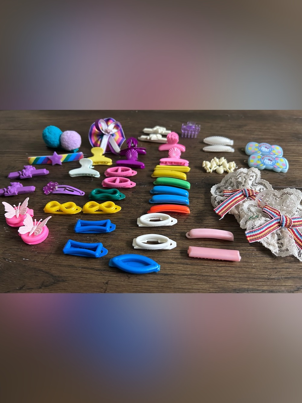 Vintage assortment of Little girl hair clips